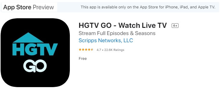 For Apple TV, go to watch.hgtv.com/activate