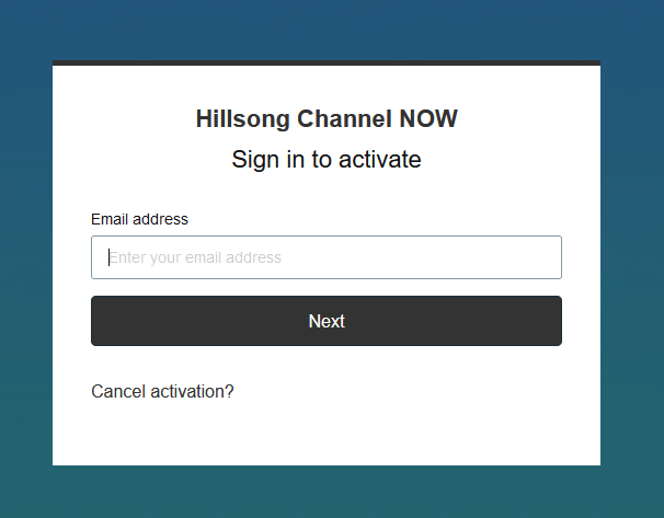 activate Hillsong Channel on Roku